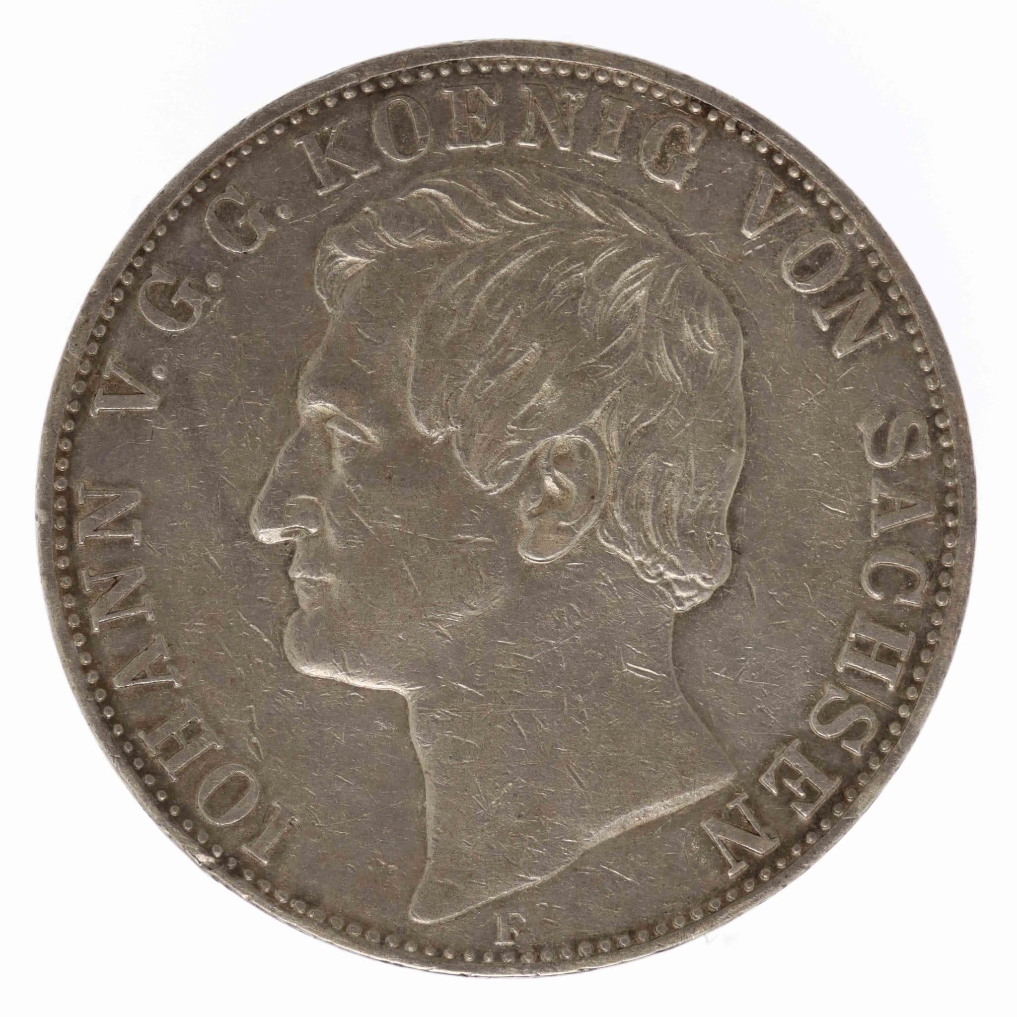 Sachsen Johann Doppeltaler 1857