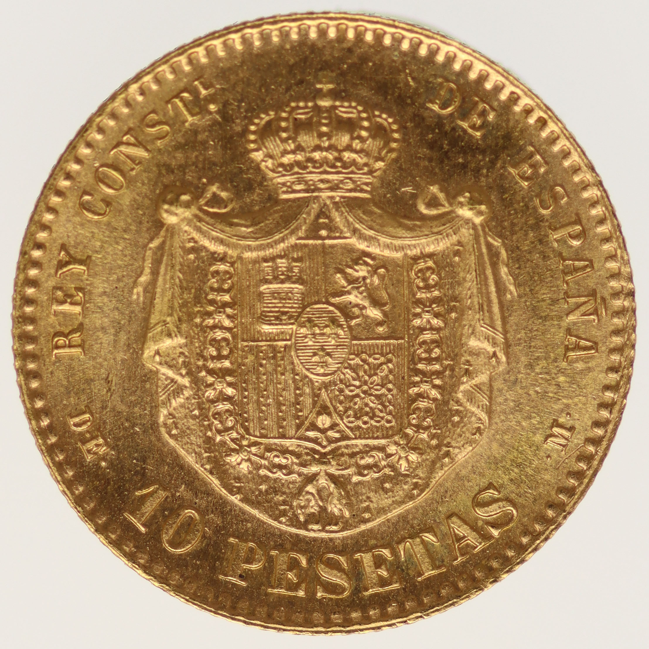 Spanien Alfonso XII. 10 Pesetas 1878 / 19-62 NP
