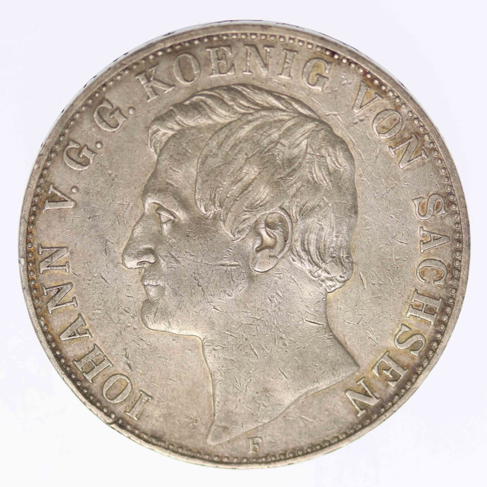 Sachsen Johann Doppeltaler 1857