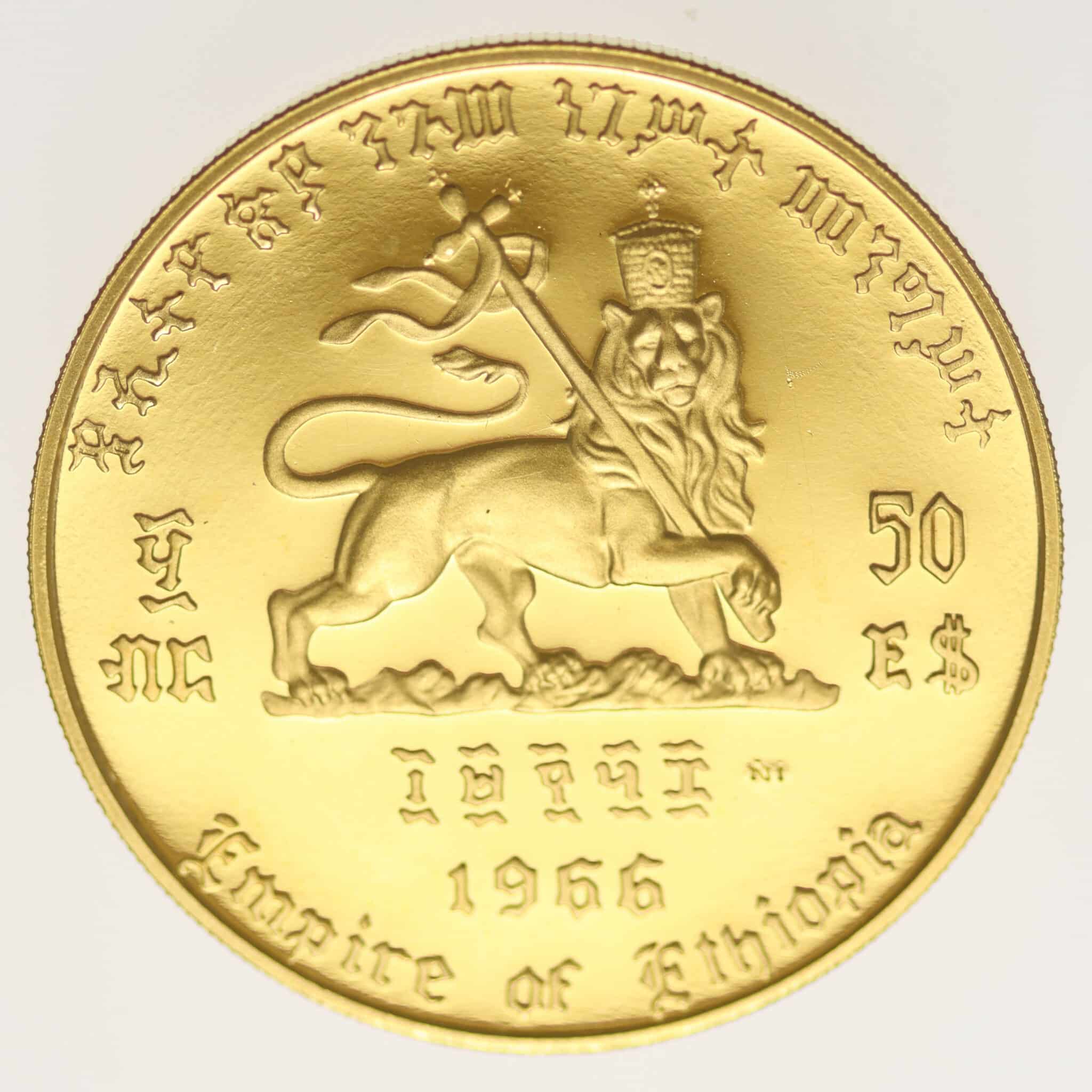 Äthiopien Haile Selassi 50 Dollars 1966