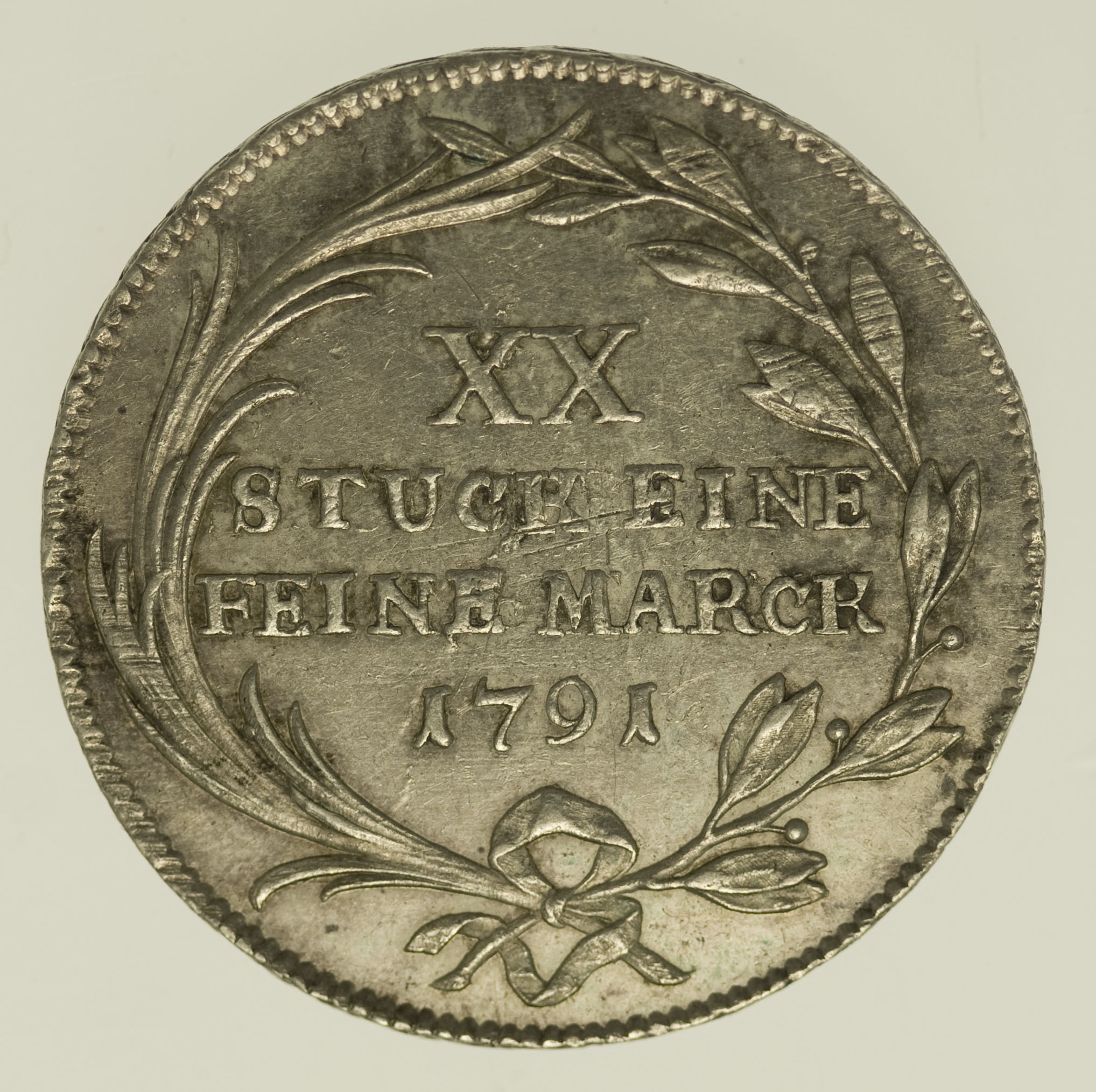 Frankfurt Stadt 1/2 Konventionstaler 1791
