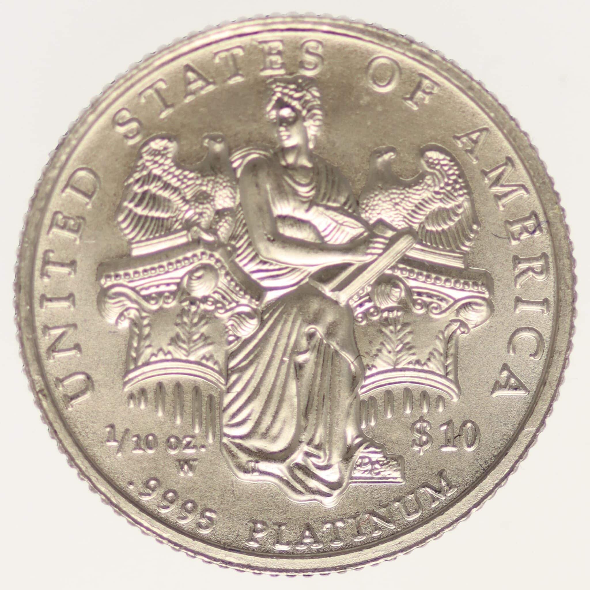 USA 10 Dollars 2006 1/10 OZ Platin American Eagle