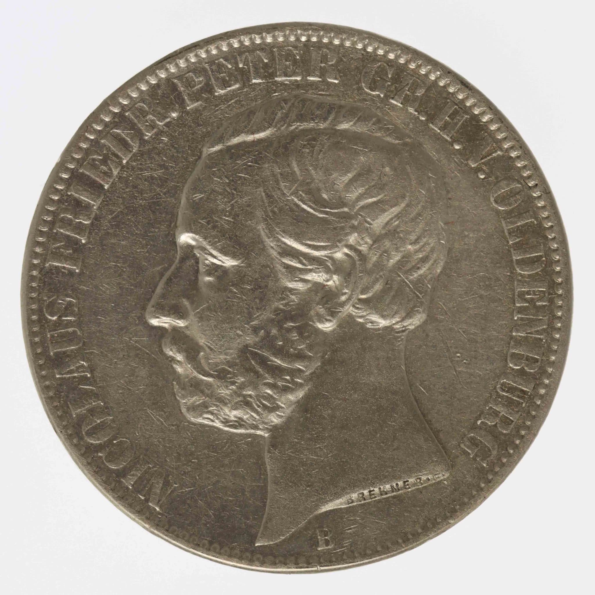 Oldenburg Nicolaus Friedrich Peter Vereinstaler 1866 B