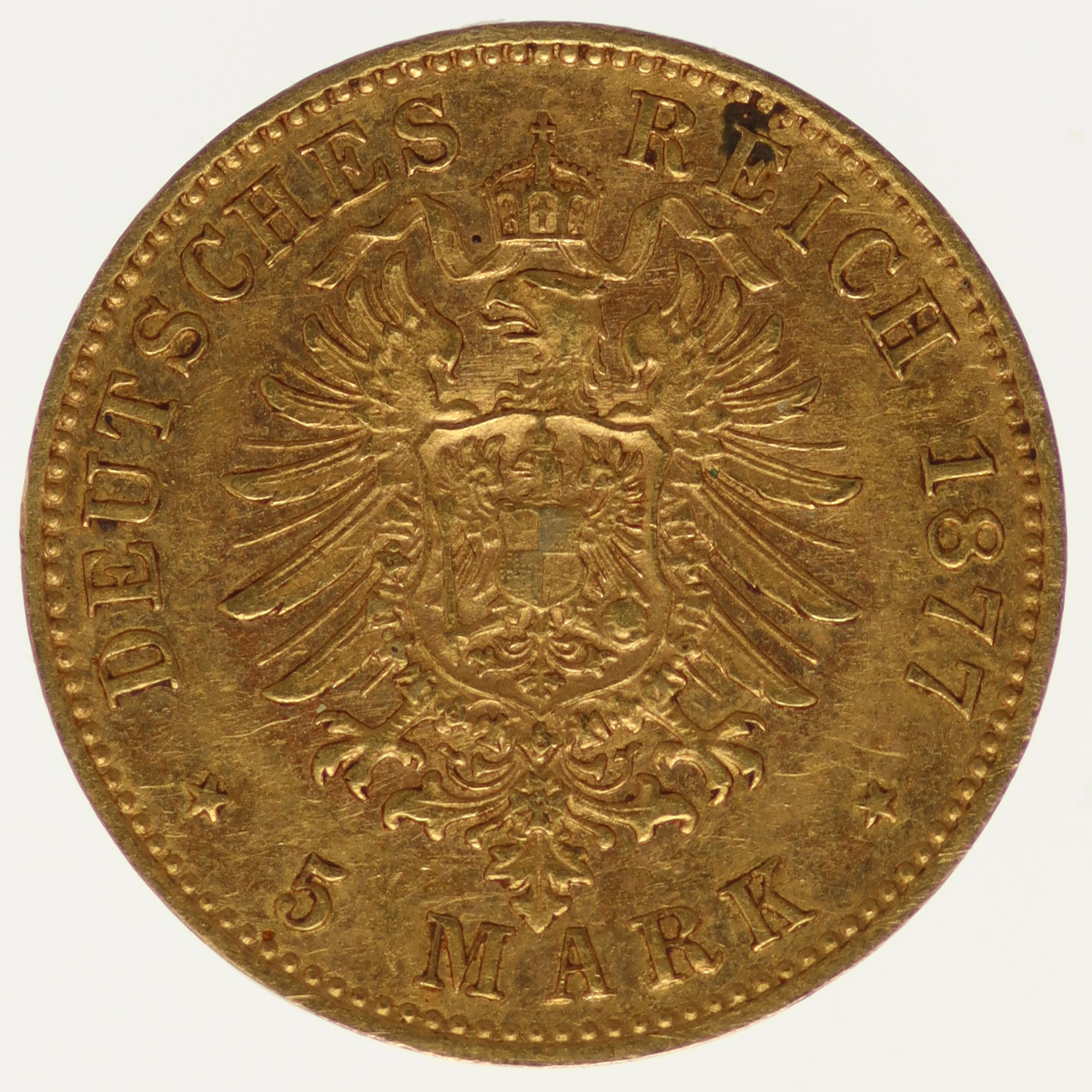 Bayern Ludwig II. 5 Mark 1877