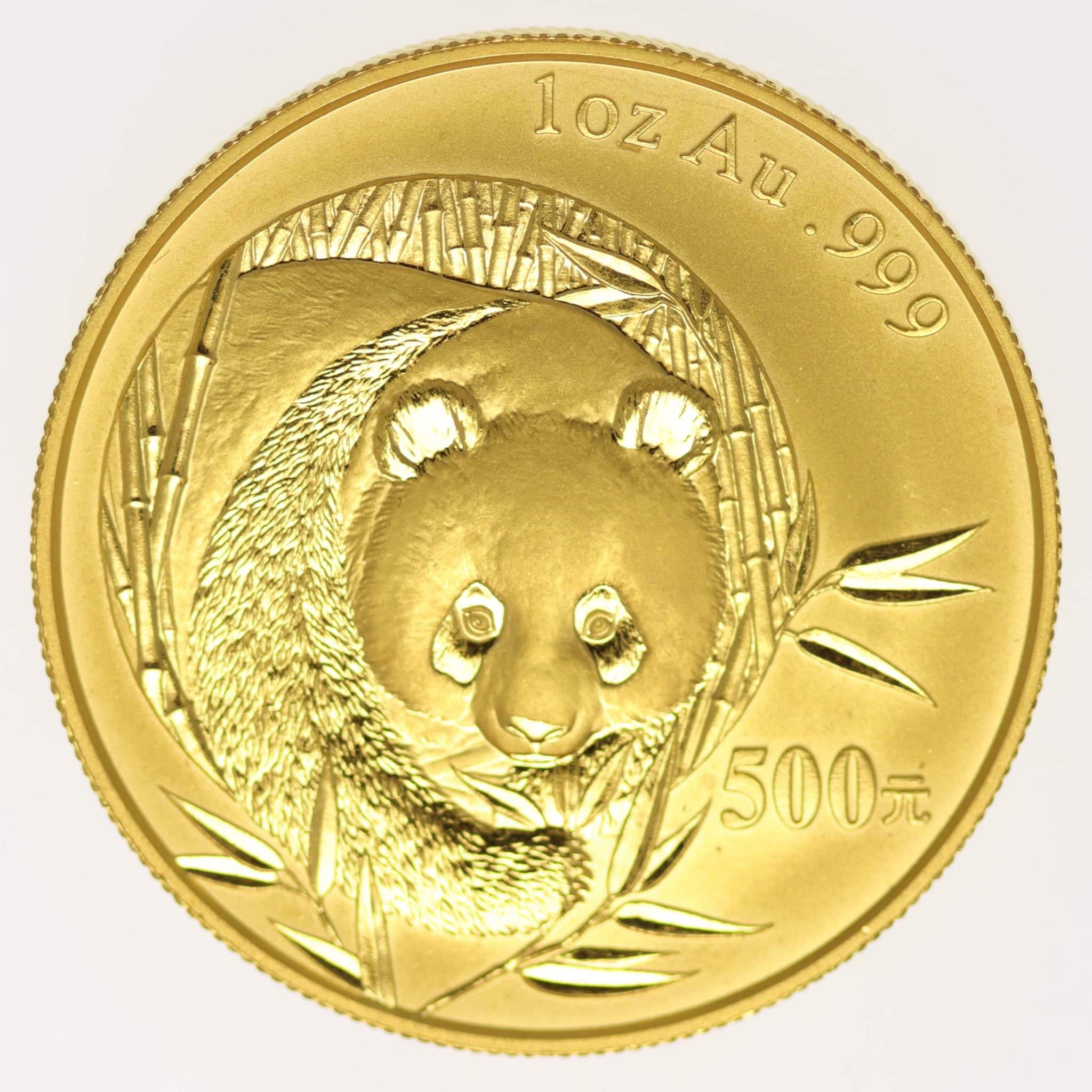 China Panda 500 Yuan 2003 1 Unze