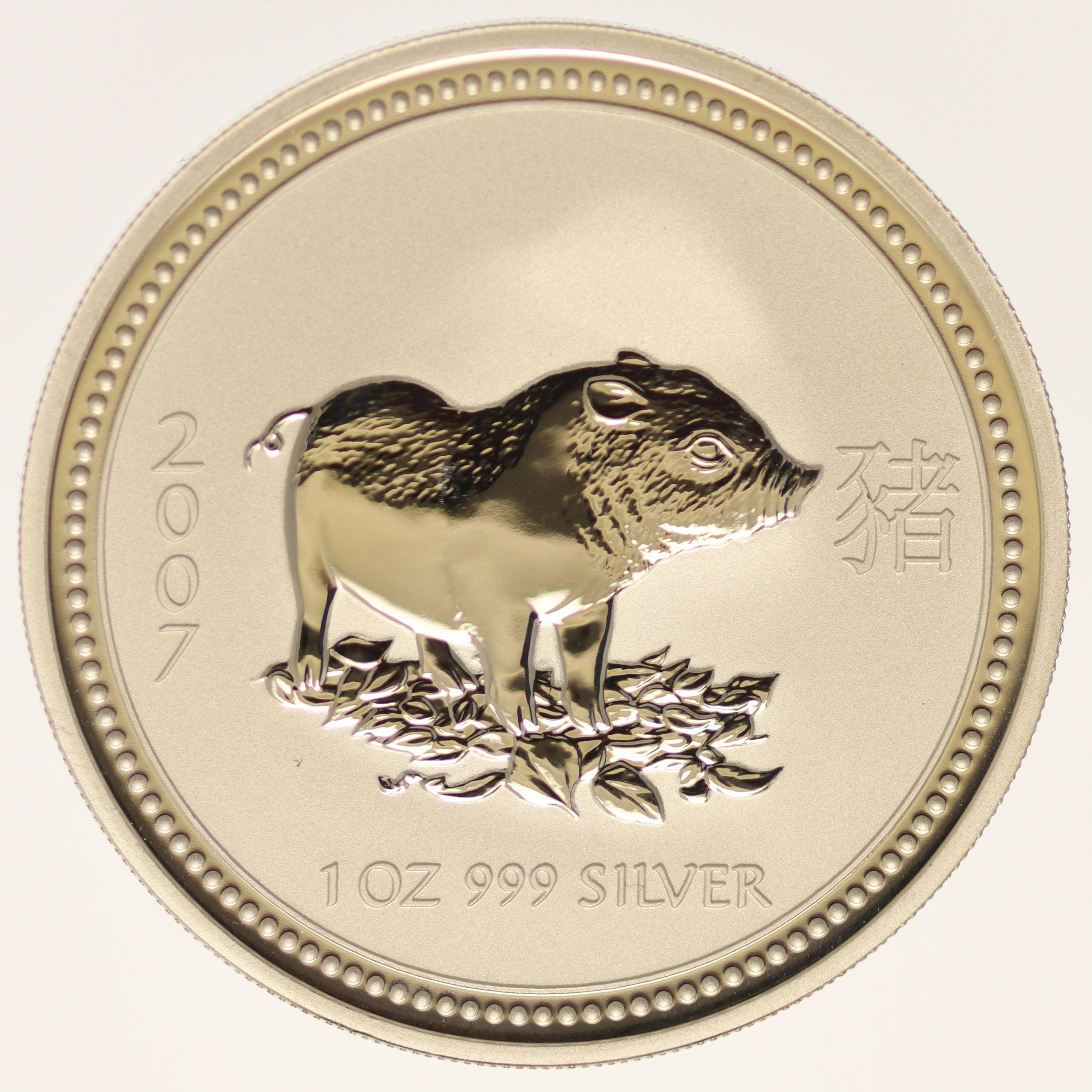Australien 1 Dollar 2007 Lunar I. 1 OZ Schwein