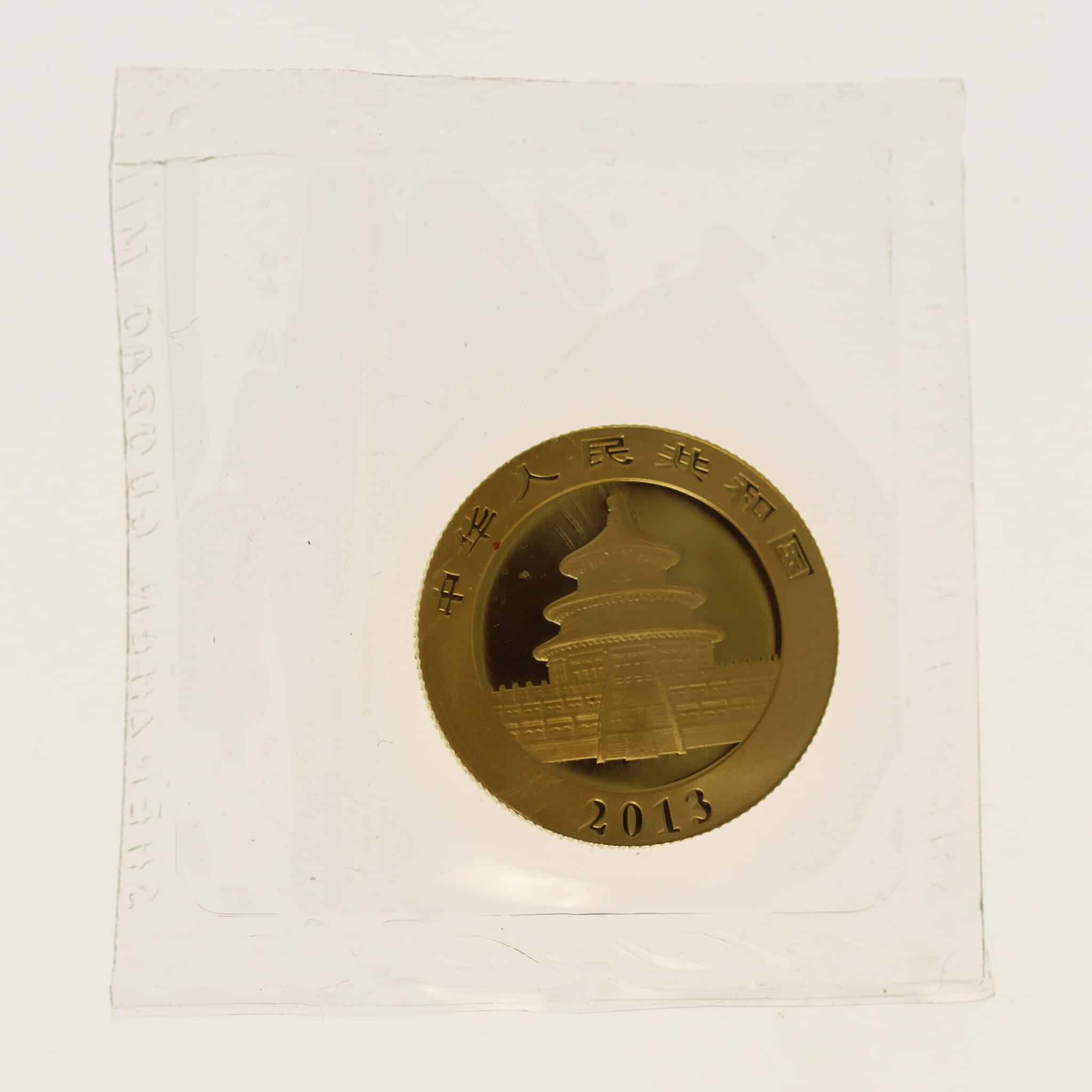 China Panda 100 Yuan 2013 1/4 Unze