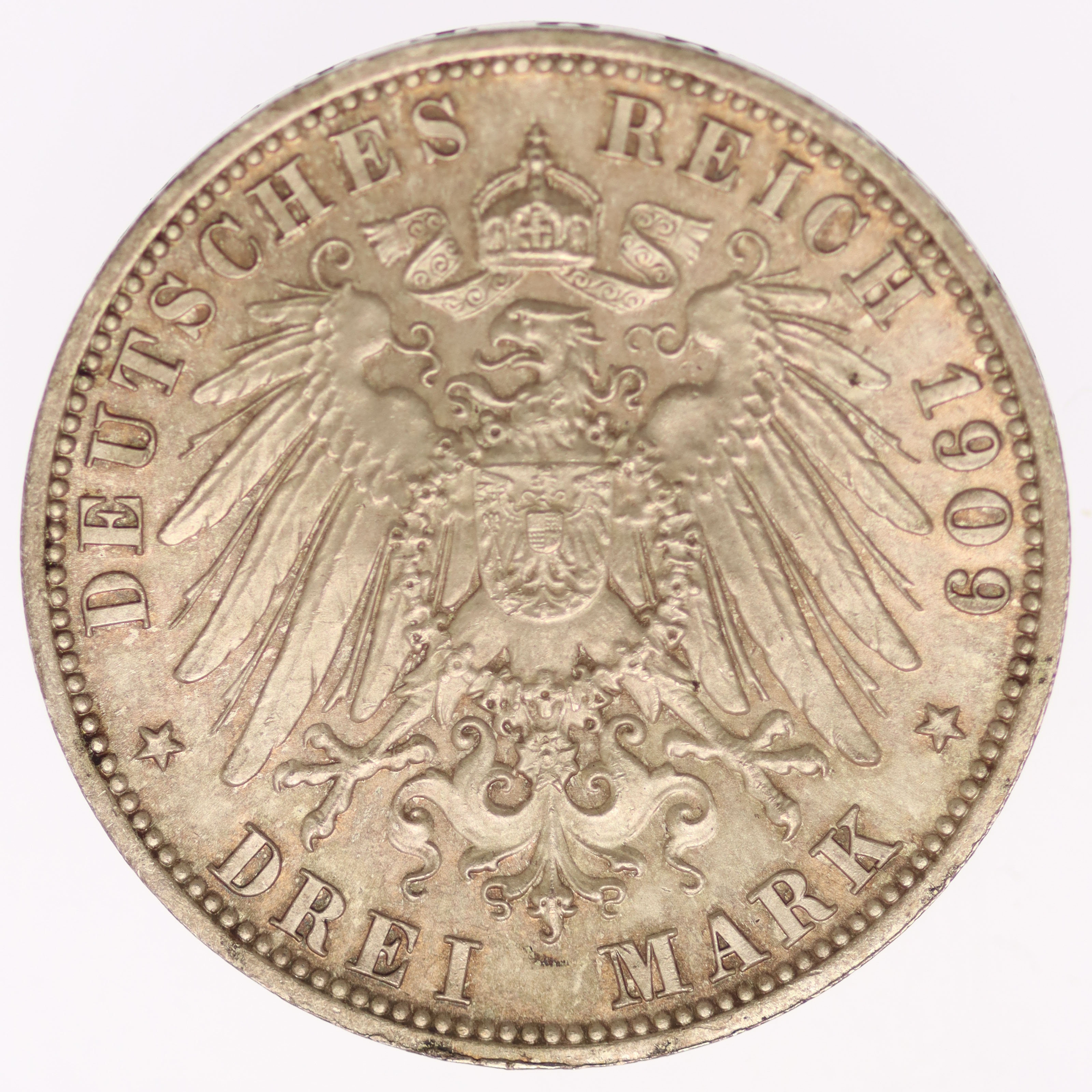 Schwarzburg Sondershausen Karl Günther 3 Mark 1909