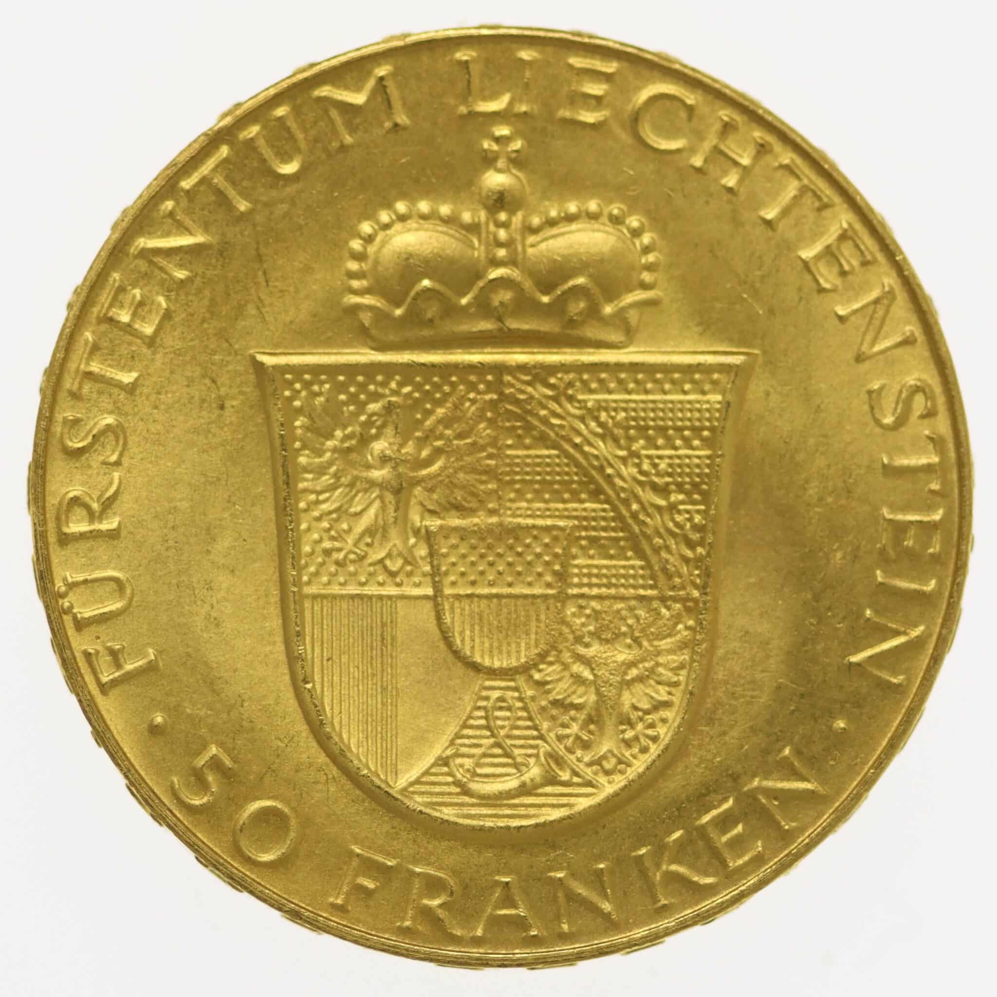 Liechtenstein Franz Joseph II. 50 Franken 1956