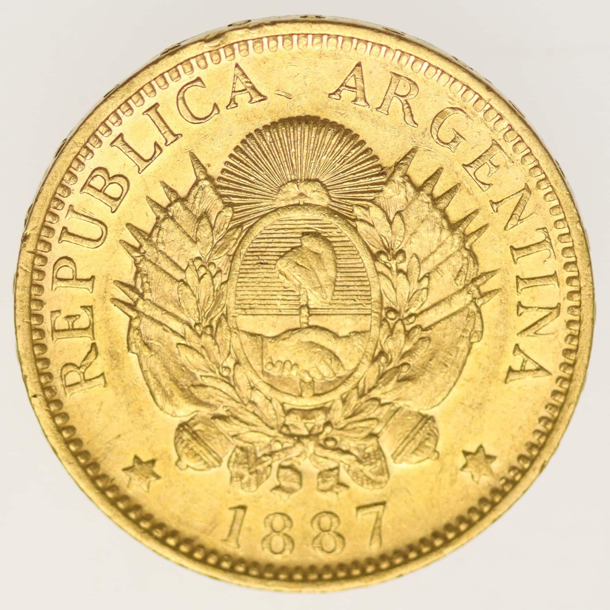 Argentinien 5 Pesos / Argentino 1887