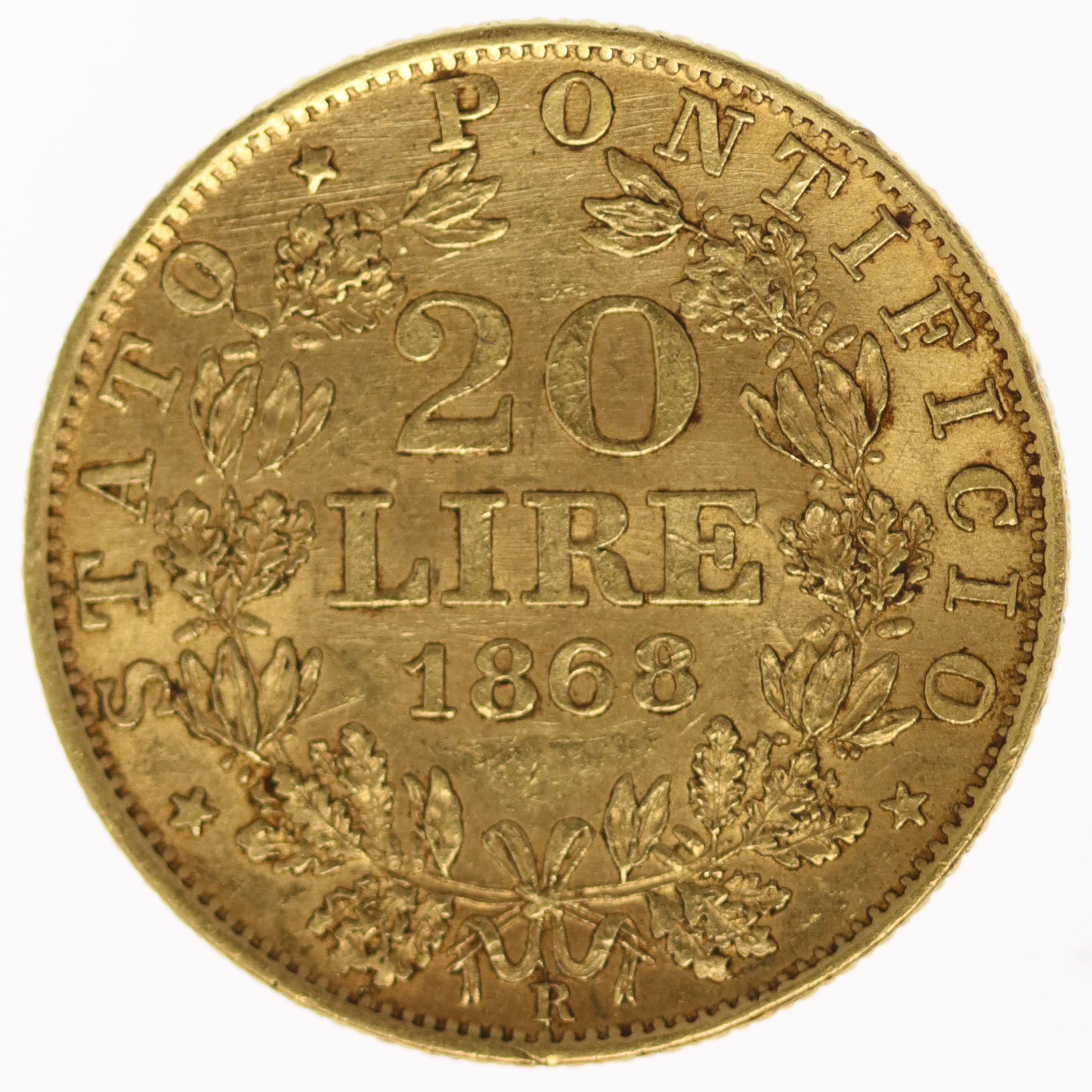 Vatikan Pius IX. 20 Lire 1868 R