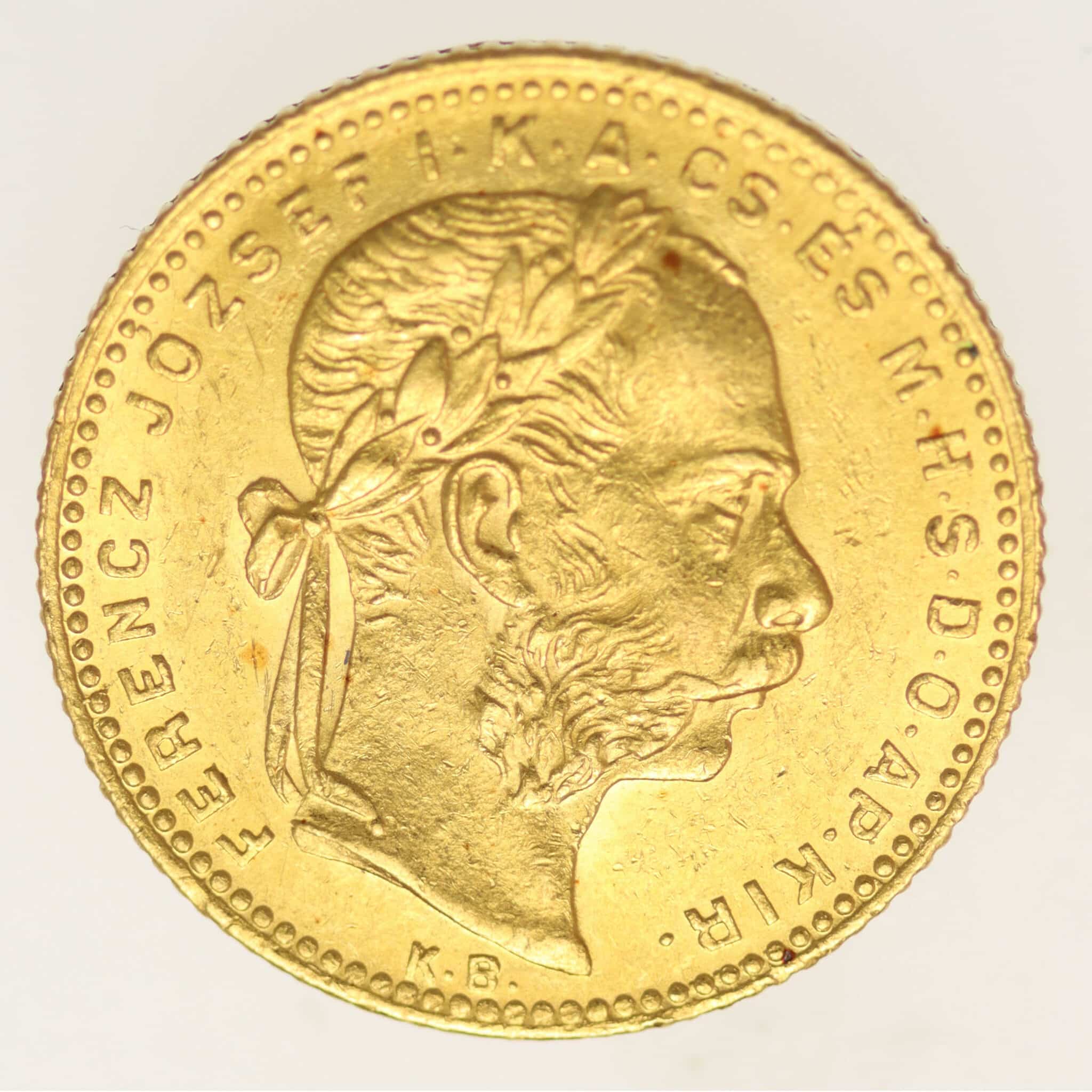 Österreich Kaiserreich Franz Joseph I. 8 Forint 1880 KB