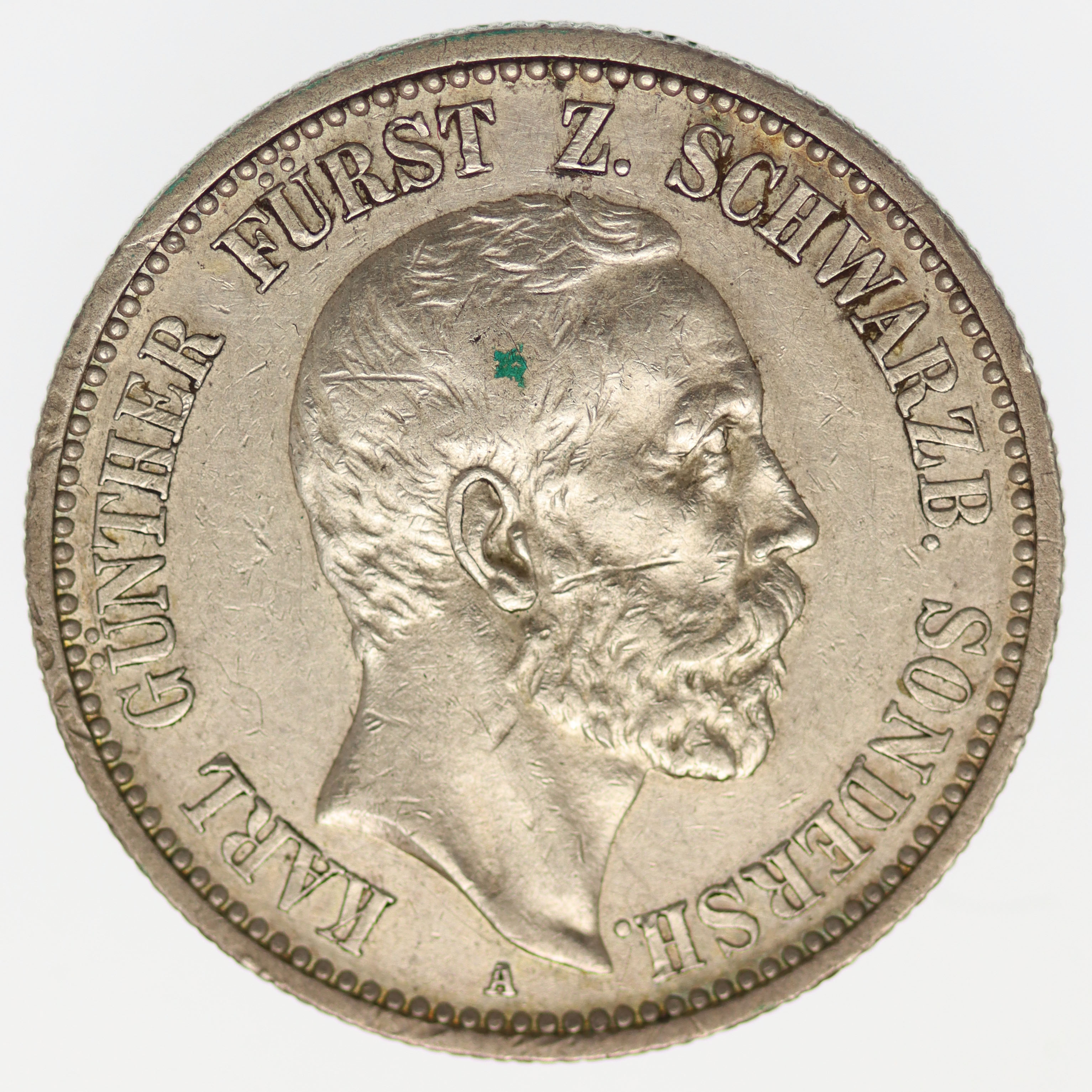Schwarzburg Sondershausen Karl Günther 2 Mark 1896