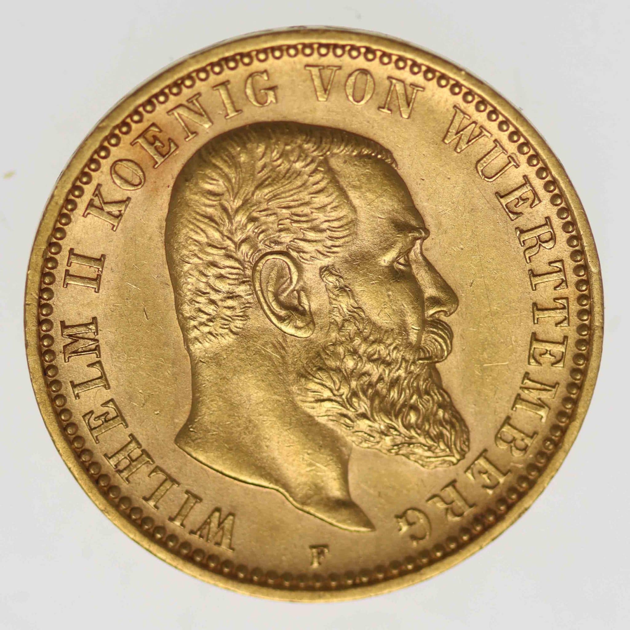 Württemberg Wilhelm II. 10 Mark 1898