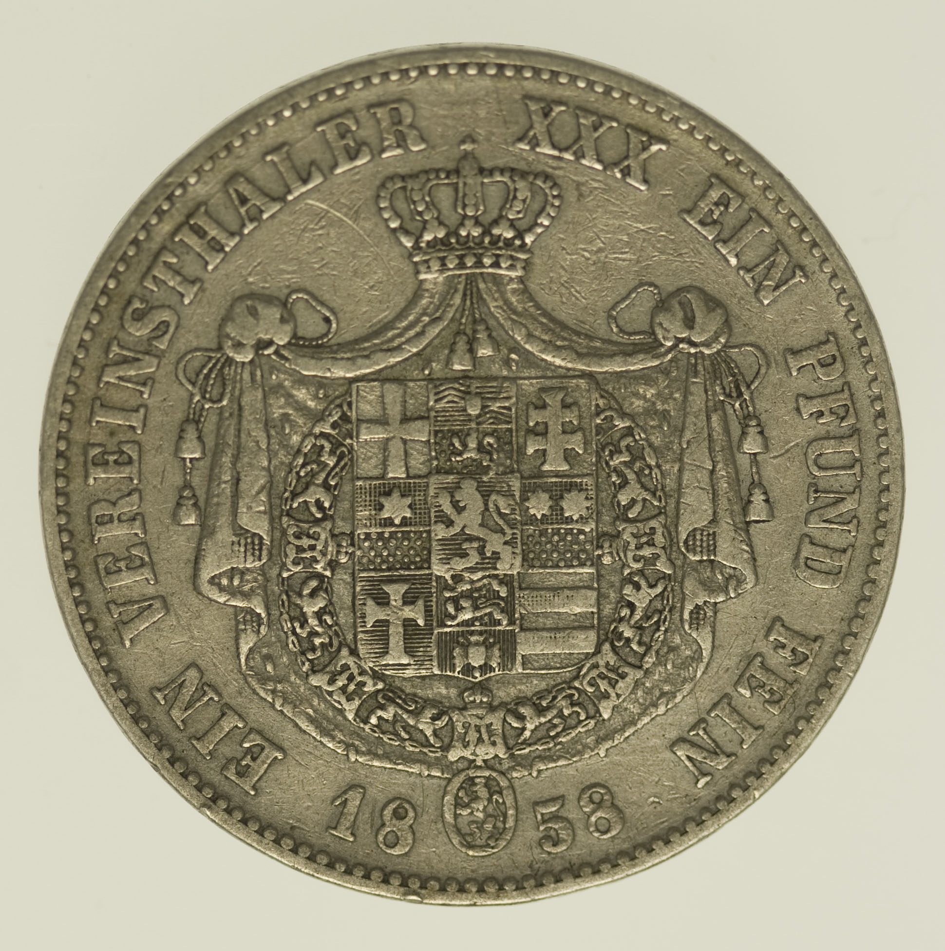 Hessen Kassel Friedrich Wilhelm I. Vereinstaler 1858