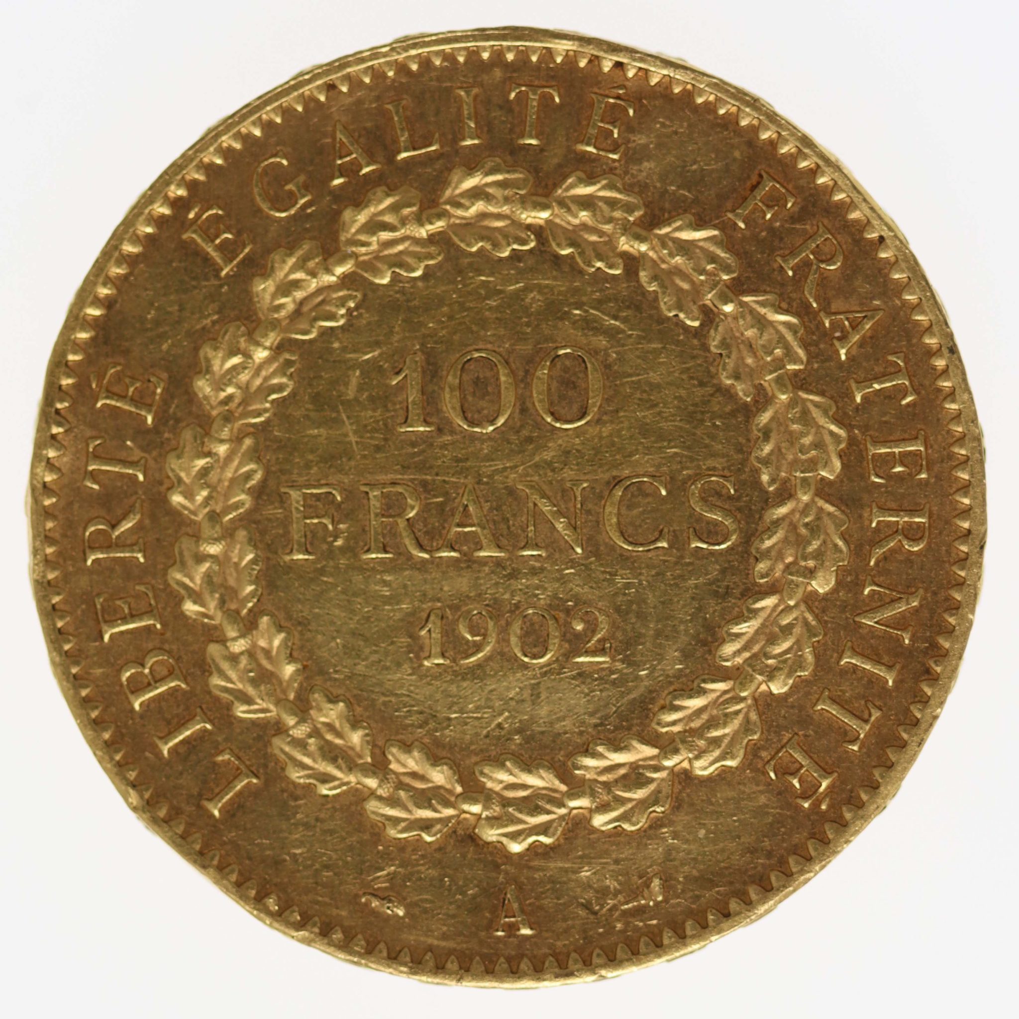 Frankreich 100 Francs 1902 A