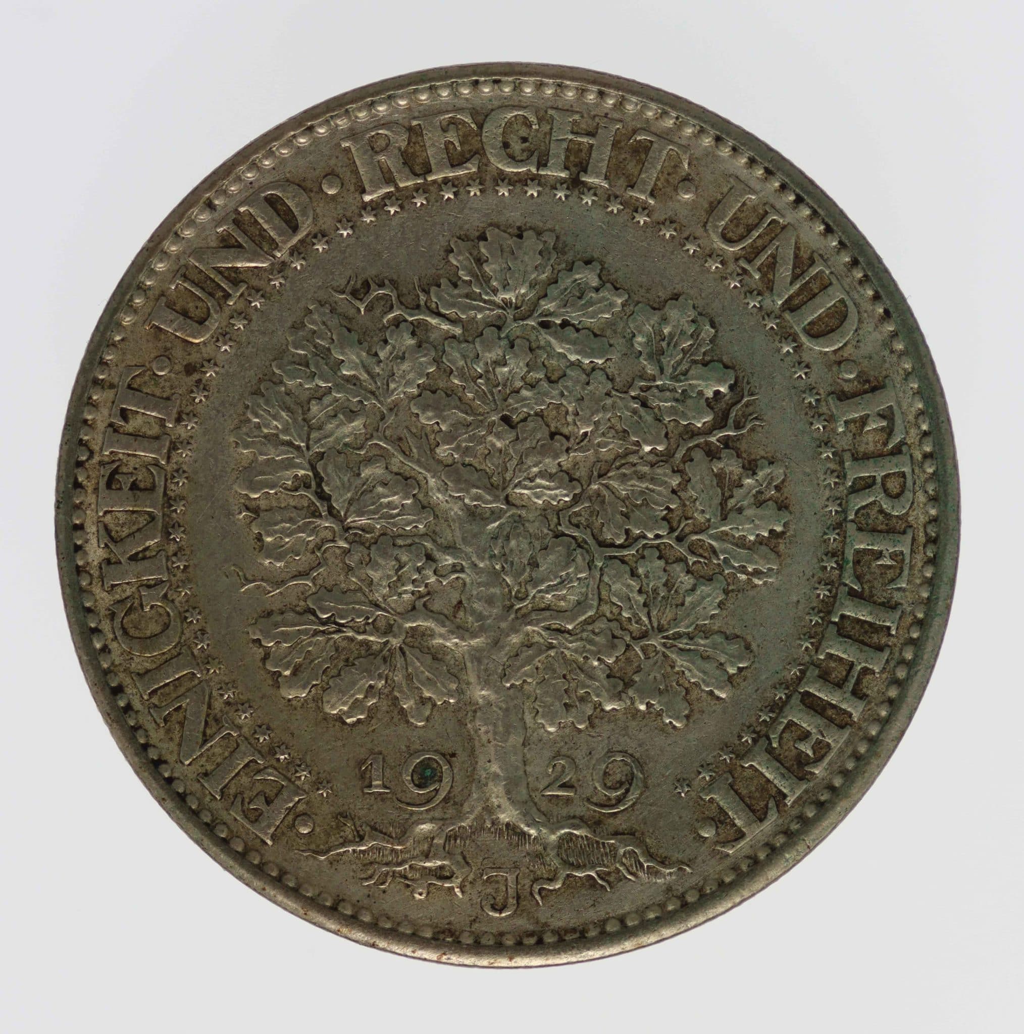 Weimarer Republik 5 Reichsmark 1929 J Eichbaum