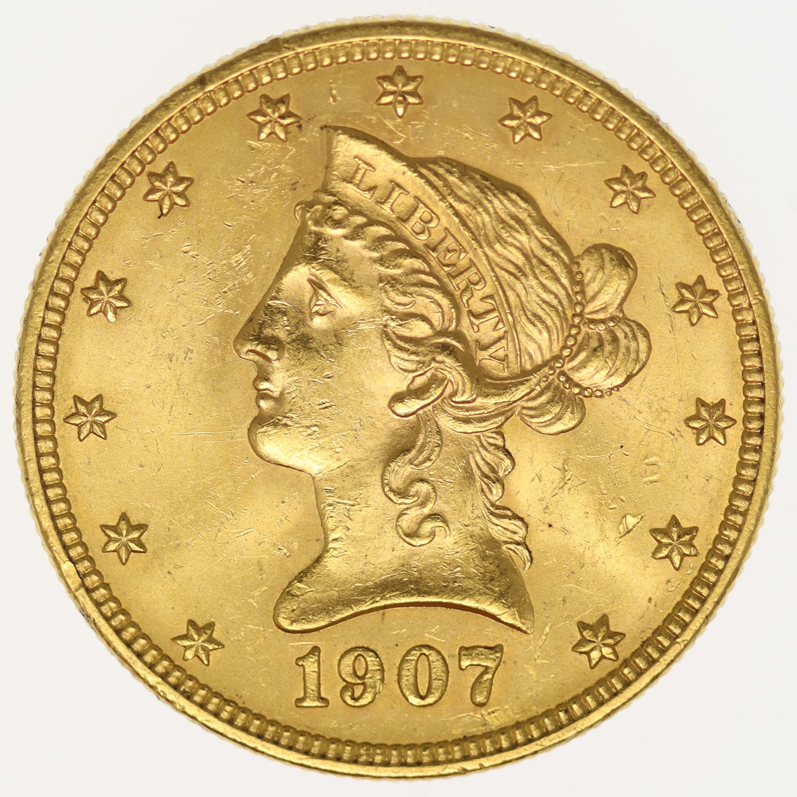 USA 10 Dollars 1907 Liberty / Kopf