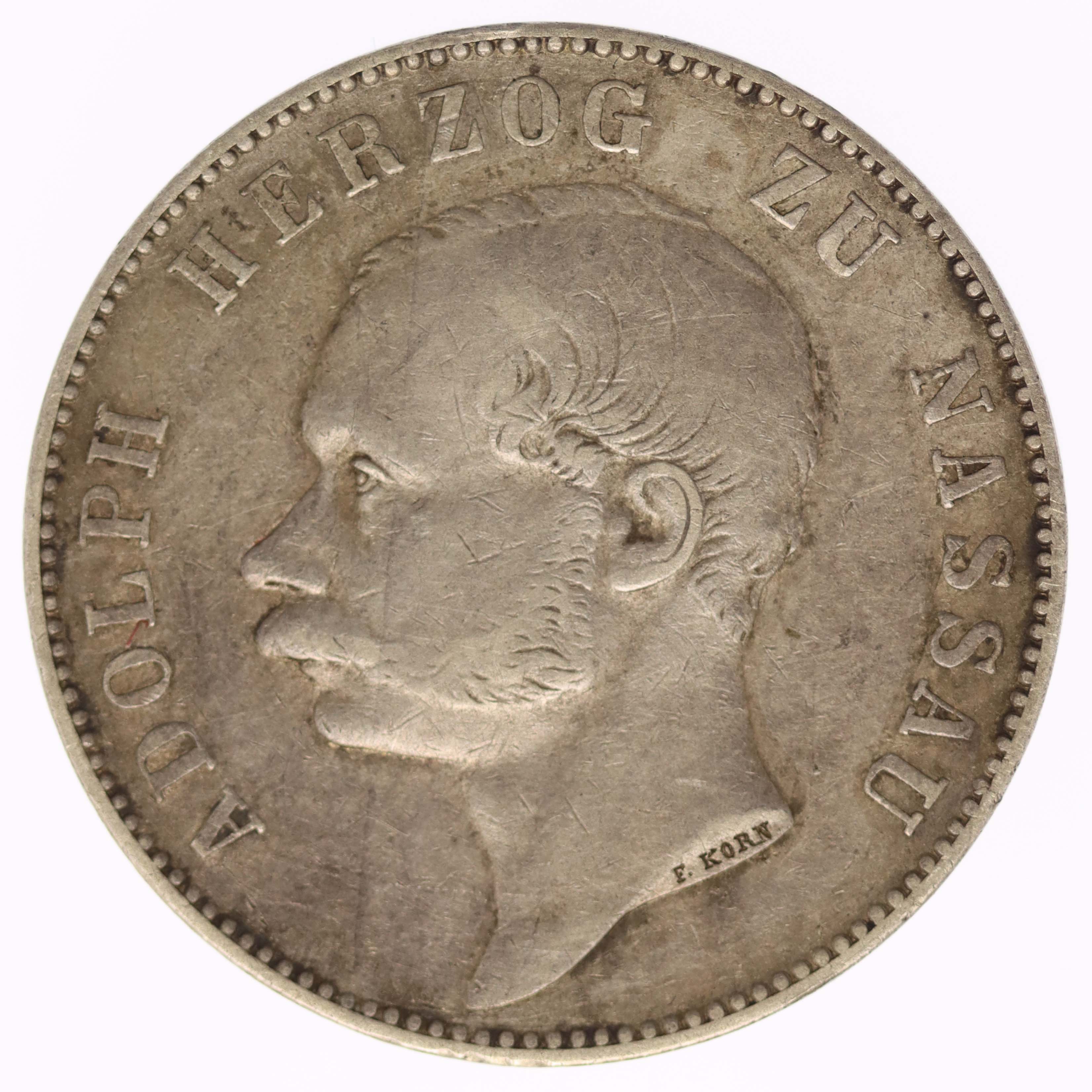 Nassau Adolph Vereinstaler 1863