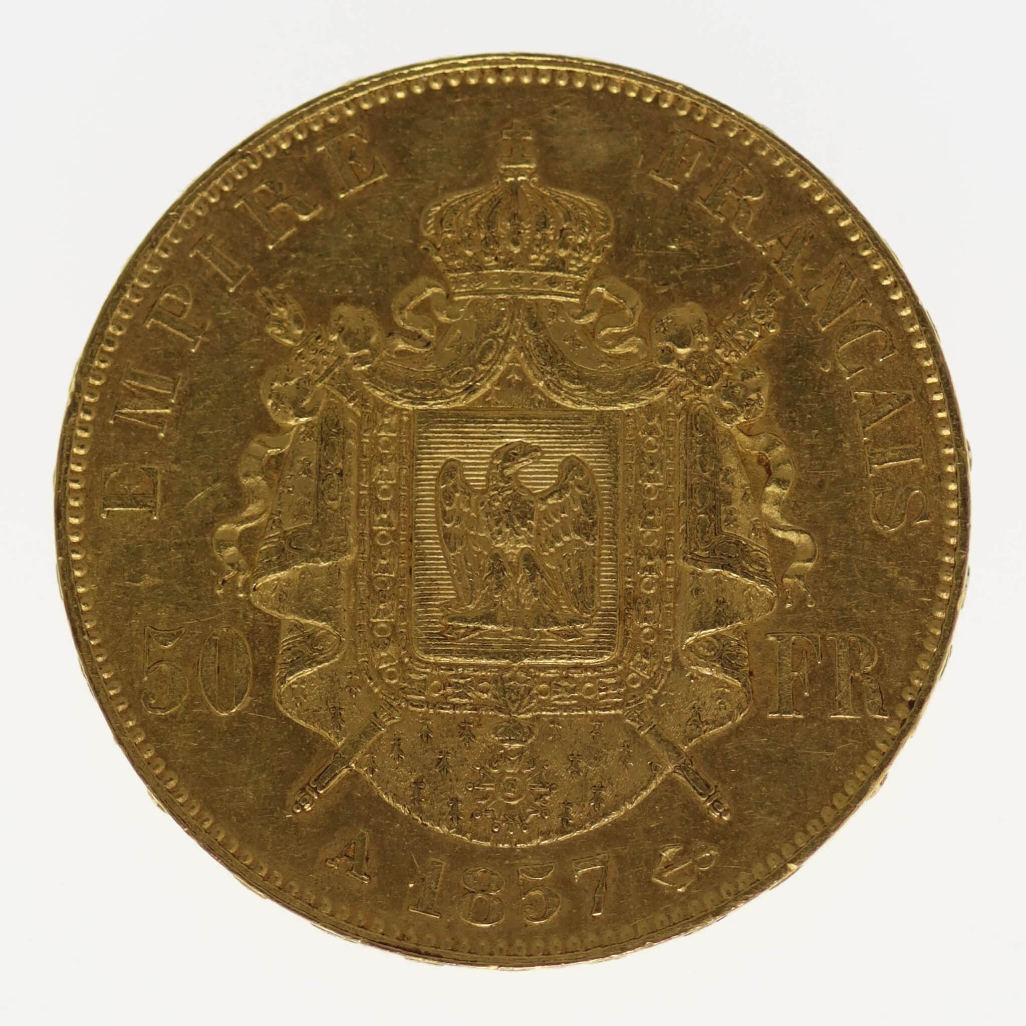 Frankreich Napoleon III. 50 Francs 1857 A