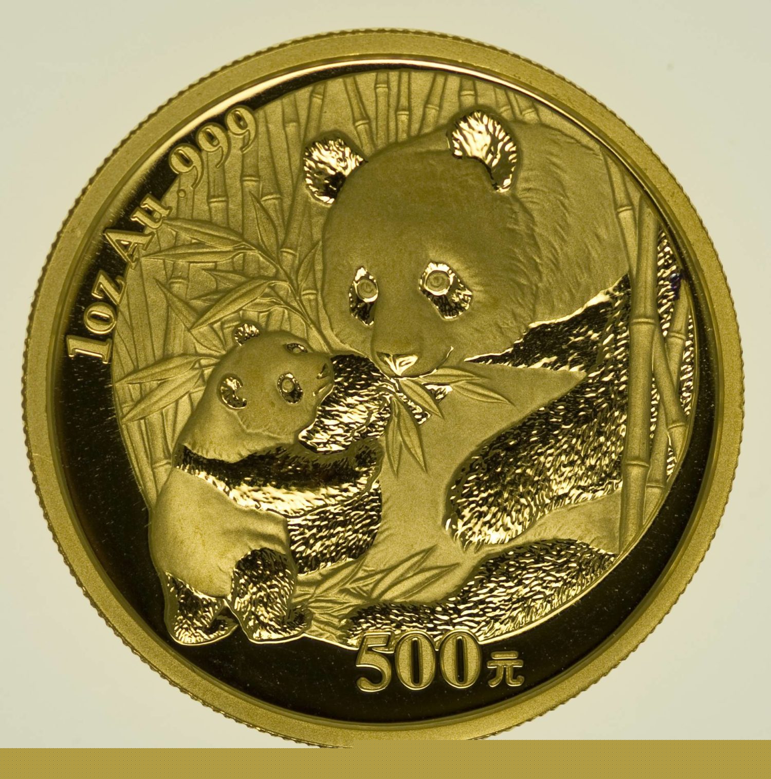 1 Unze Goldmünze China Panda 2005 500 Yuan 31,1 Gramm Gold RAR