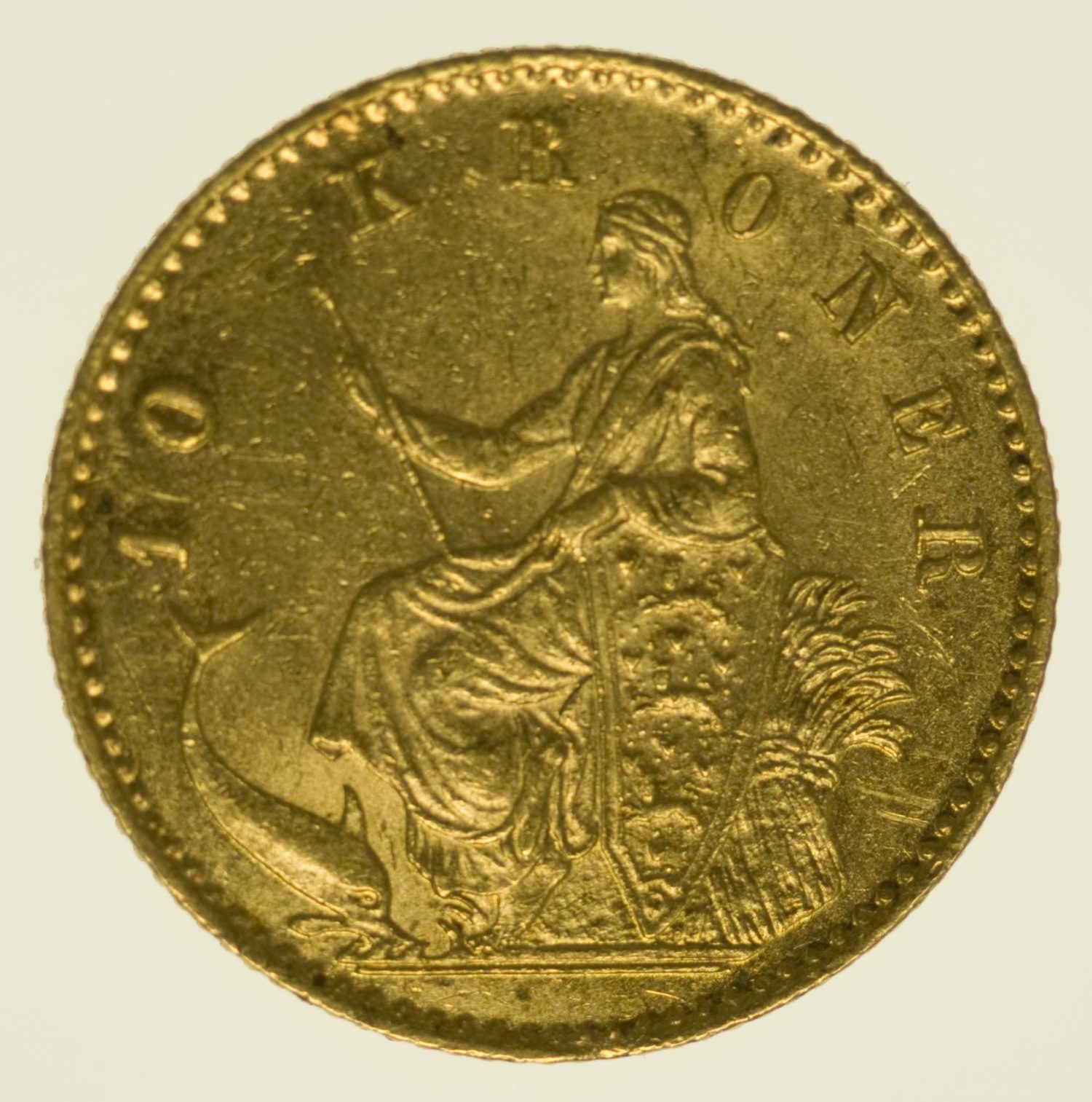Dänemark Christian IX. 10 Kronen 1874 Gold 4,03 Gramm fein RAR