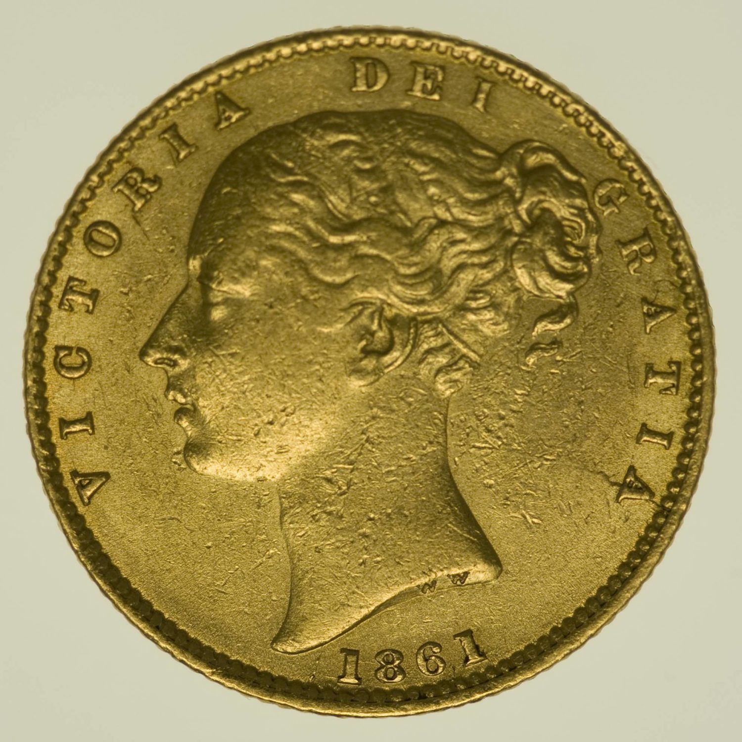 Grossbritannien Victoria Sovereign 1861 Gold 7,32 Gramm fein RAR