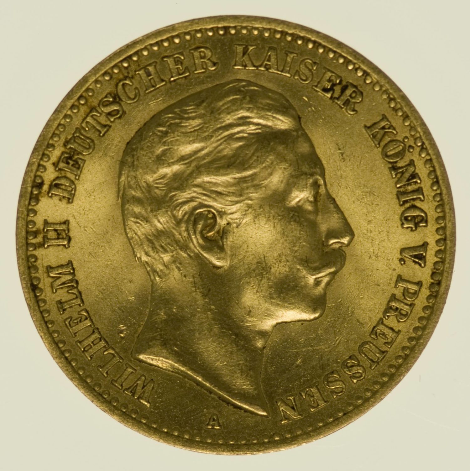 Preussen Wilhelm II. 10 Mark 1893 A Gold 3,58 Gramm fein RAR