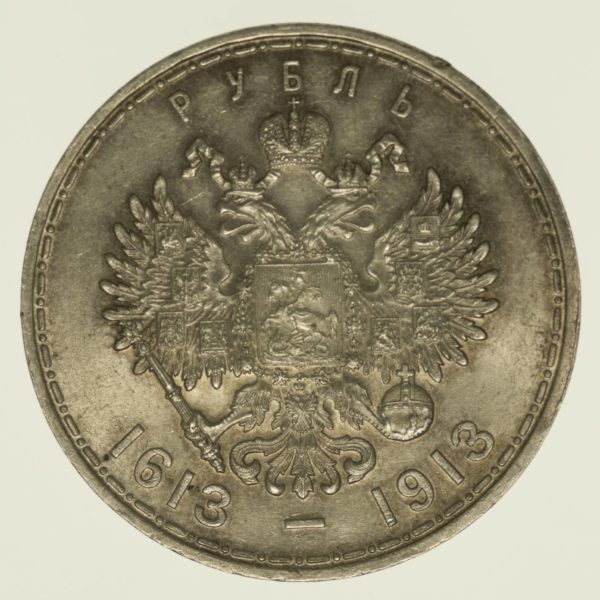 Russland Nikolaus II. Rubel 1913 Silber 18 Gramm fein RAR