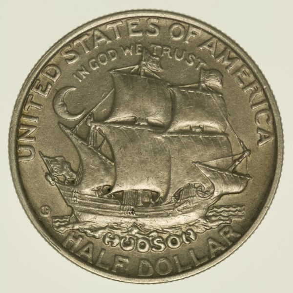 USA Silbermünze Half Dollar 1935 Hudson Silber 11,2 Gramm fein RAR