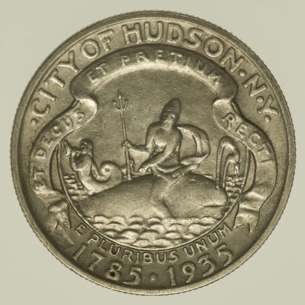USA Silbermünze Half Dollar 1935 Hudson Silber 11,2 Gramm fein RAR