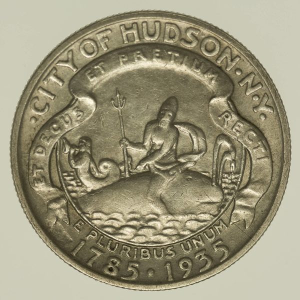 USA Silbermünze Half Dollar 1935 Hudson Silber 11,2 Gramm fein RAR