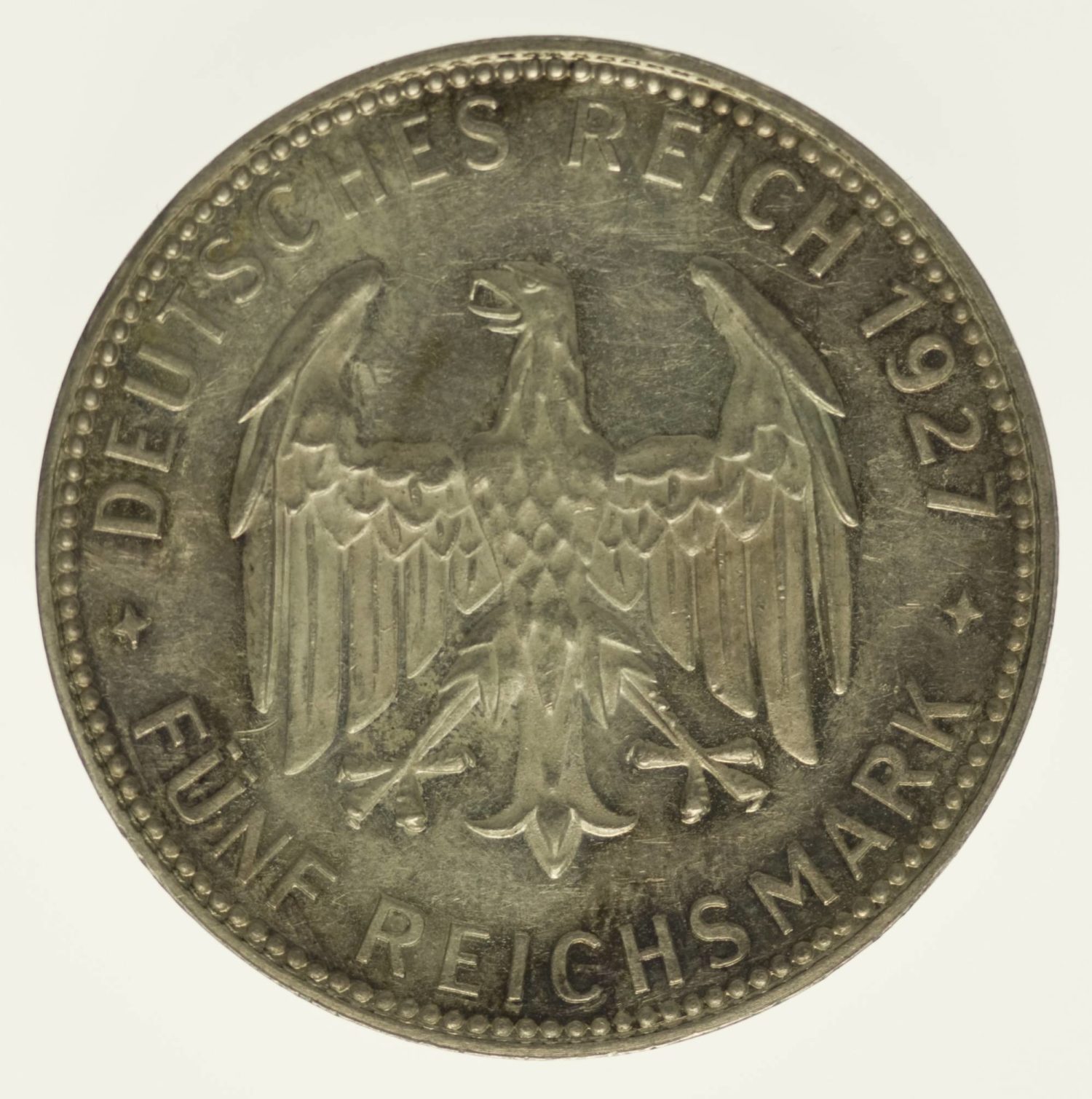 Weimarer Republik 5 Reichsmark 1927 PP Uni Tübingen Silber 12,5 Gramm fein RAR