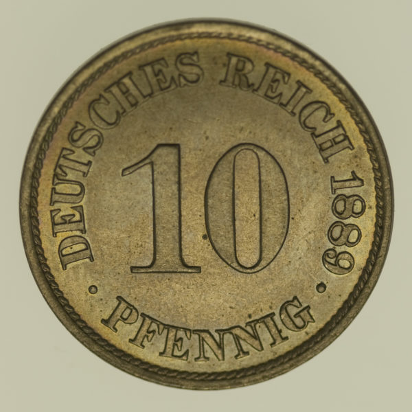 deutsches-kaiserreich-ab-1871-deutsche-silbermuenzen - 10 Pfennig 1889 A