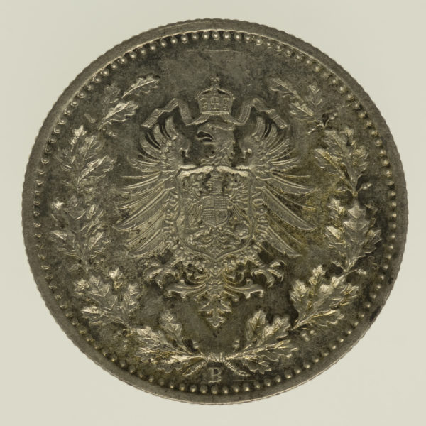 deutsches-kaiserreich-ab-1871-deutsche-silbermuenzen - 50 Pfennig 1877 B