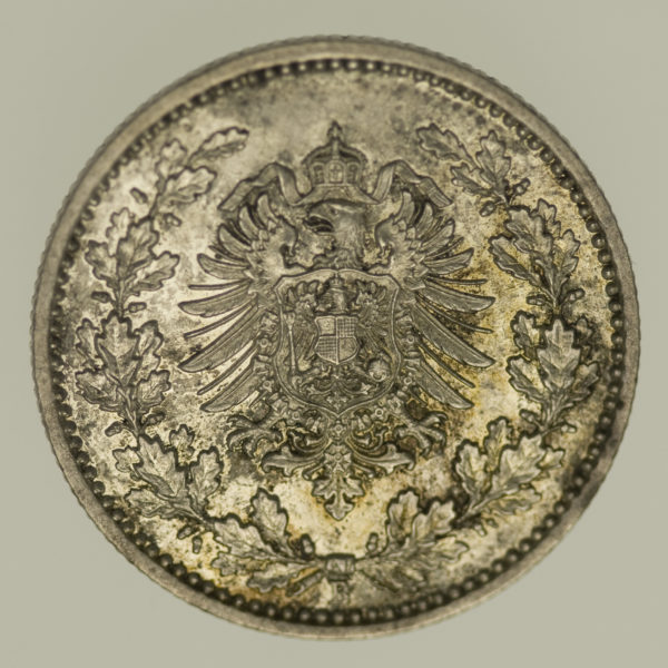 deutsches-kaiserreich-ab-1871-deutsche-silbermuenzen - 50 Pfennig 1877 B