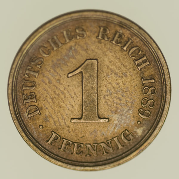 deutsches-kaiserreich-ab-1871-deutsche-silbermuenzen - 1 Pfennig 1889 E