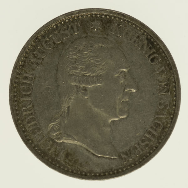 altdeutschland-deutsche-silbermuenzen - Sachsen Friedrich August I. Taler 1827