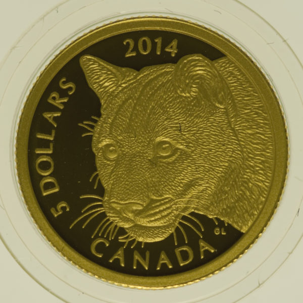 kanada - Kanada Elisabeth II. 5 Dollars Cougar 2014