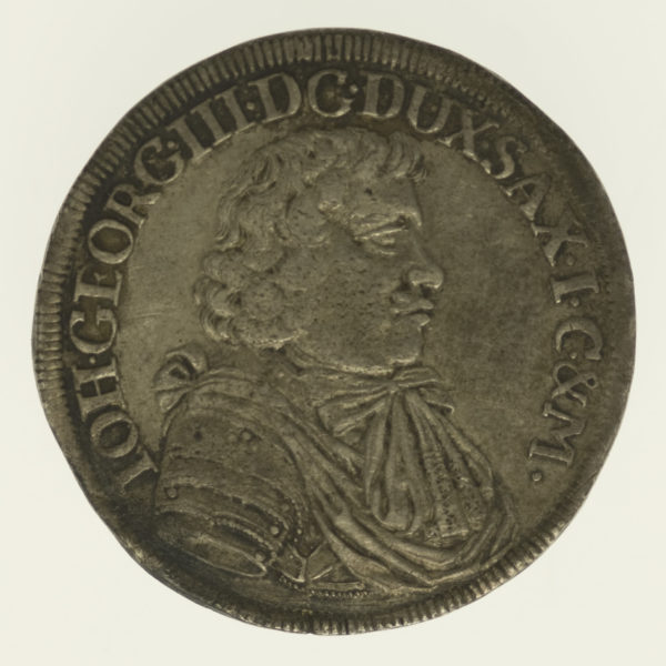 altdeutschland-deutsche-silbermuenzen - Sachsen Johann Georg III. 1/3 Taler 1681