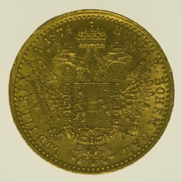 oesterreich - Österreich Kaiserreich Franz Joseph I. Dukat 1874