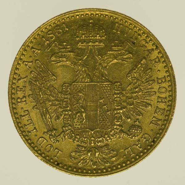 oesterreich - Österreich Kaiserreich Franz Joseph I. Dukat 1881