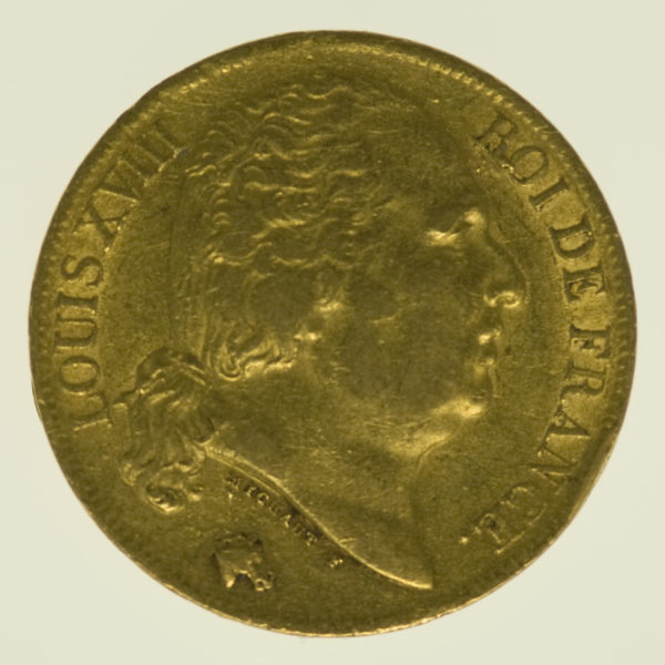 frankreich - Frankreich Louis XVIII. 20 Francs 1819 W