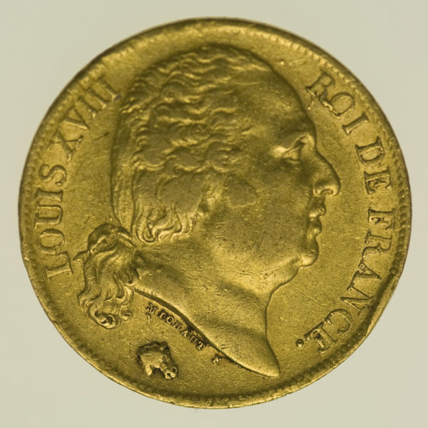 frankreich - Frankreich Louis XVIII. 20 Francs 1819 W