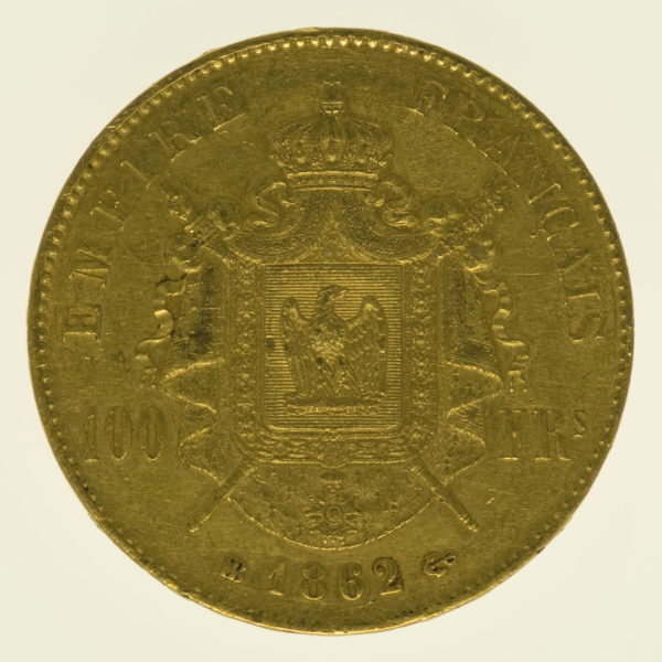 frankreich - Frankreich Napoleon III. 100 Francs 1862 BB