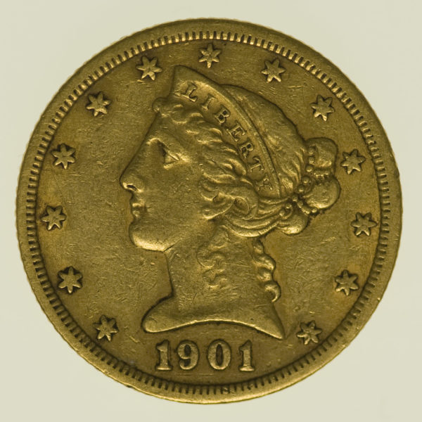 usa - USA 5 Dollars 1901 S Liberty / Kopf
