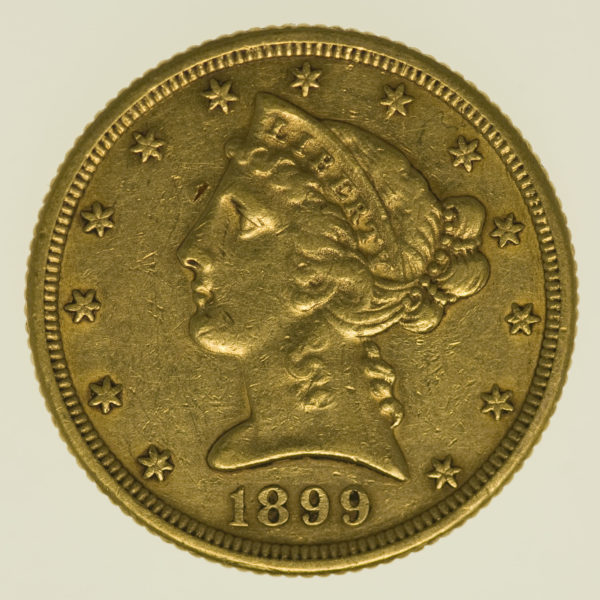 usa - USA 5 Dollars 1899 S Liberty / Kopf
