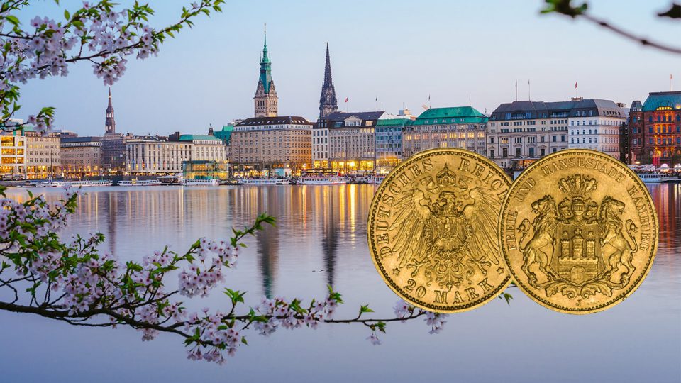 allgemein - Sonderaktion: Kaiserreich 20 Mark Gold aus Hamburg