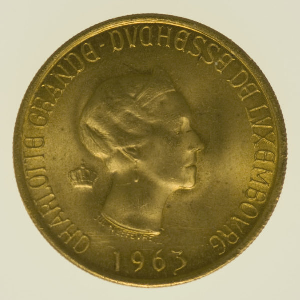 luxemburg - Luxemburg Charlotte Goldmedaille 1963