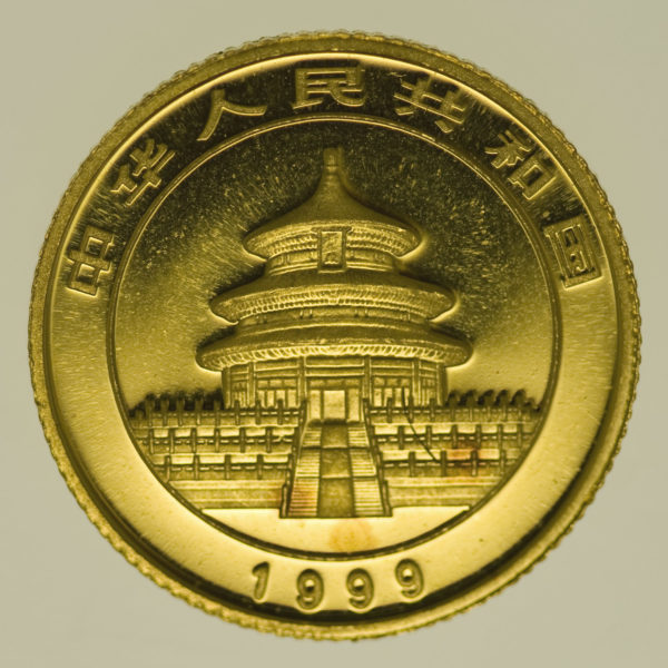 china - China Panda 10 Yuan 1999 1/10 Unze